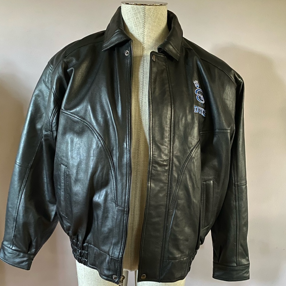 Duke University H.O.F.88 leather jacket NWOT